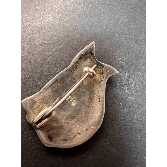 Vintage dead stock Sterling silver cat brooch - Picture 13 of 14